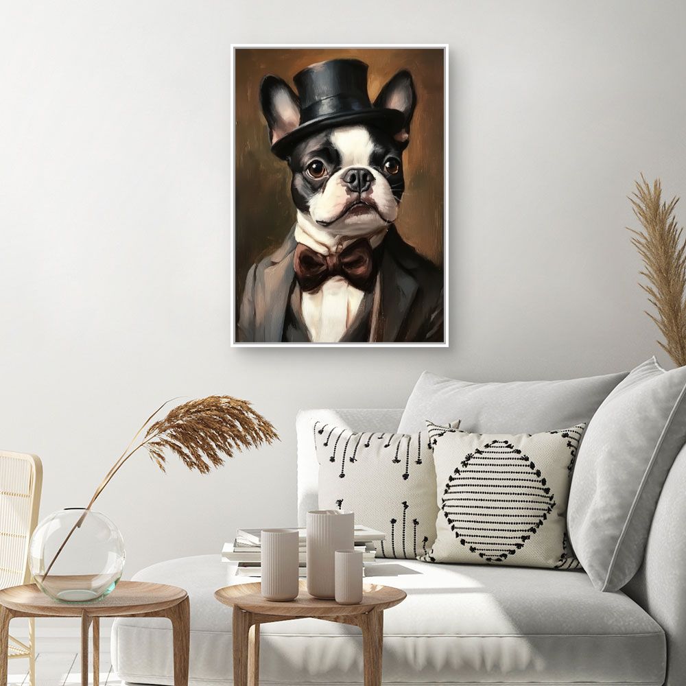 Toile "Chic canin élégant"