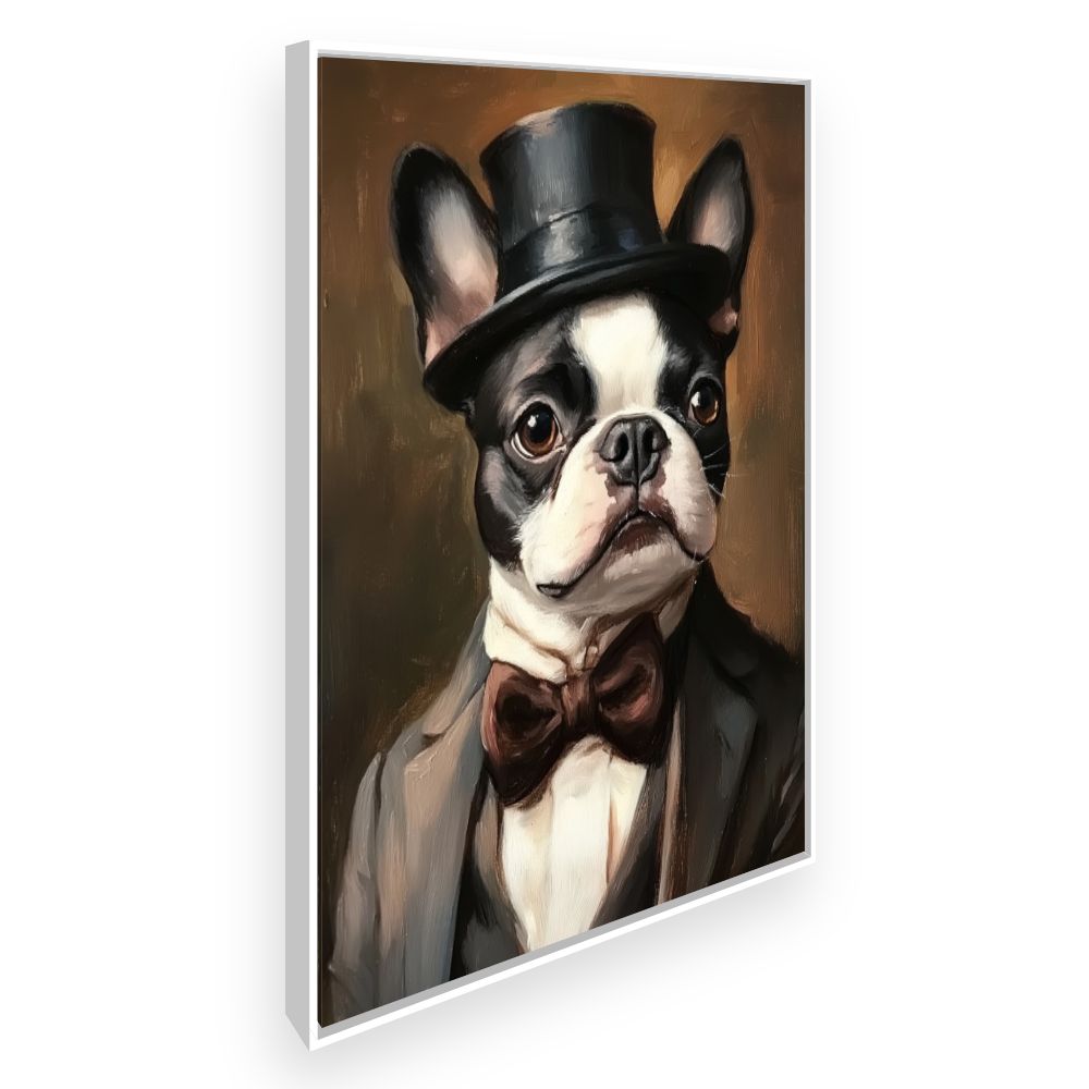 Toile Chic canin élégant – toile cadre blanc (slide 2)