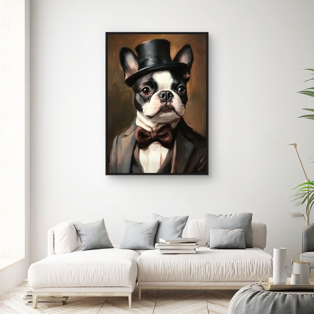 Toile "Chic canin élégant"