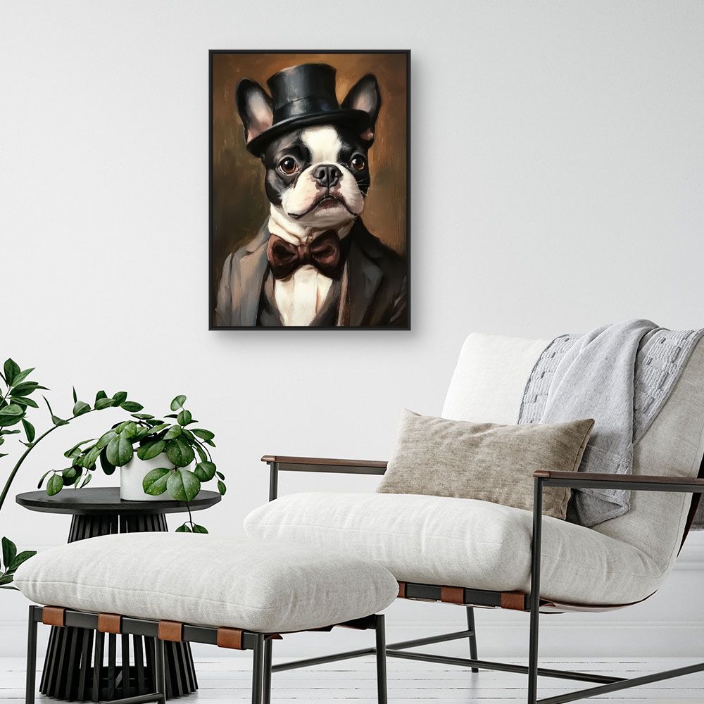 Toile "Chic canin élégant"