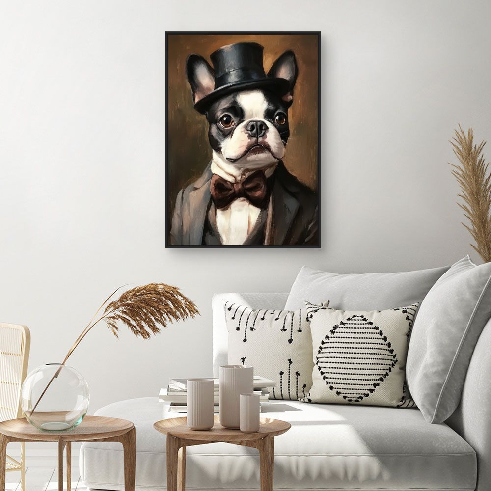Toile "Chic canin élégant"
