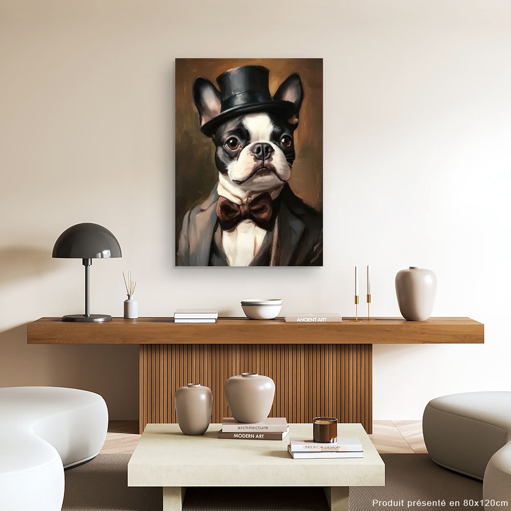 Toile "Chic canin élégant"