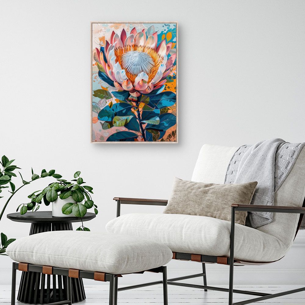 Toile "Explosion florale vibrante"