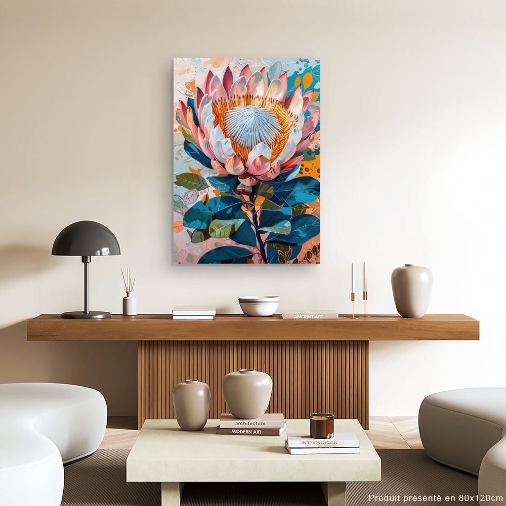 Toile "Explosion florale vibrante"