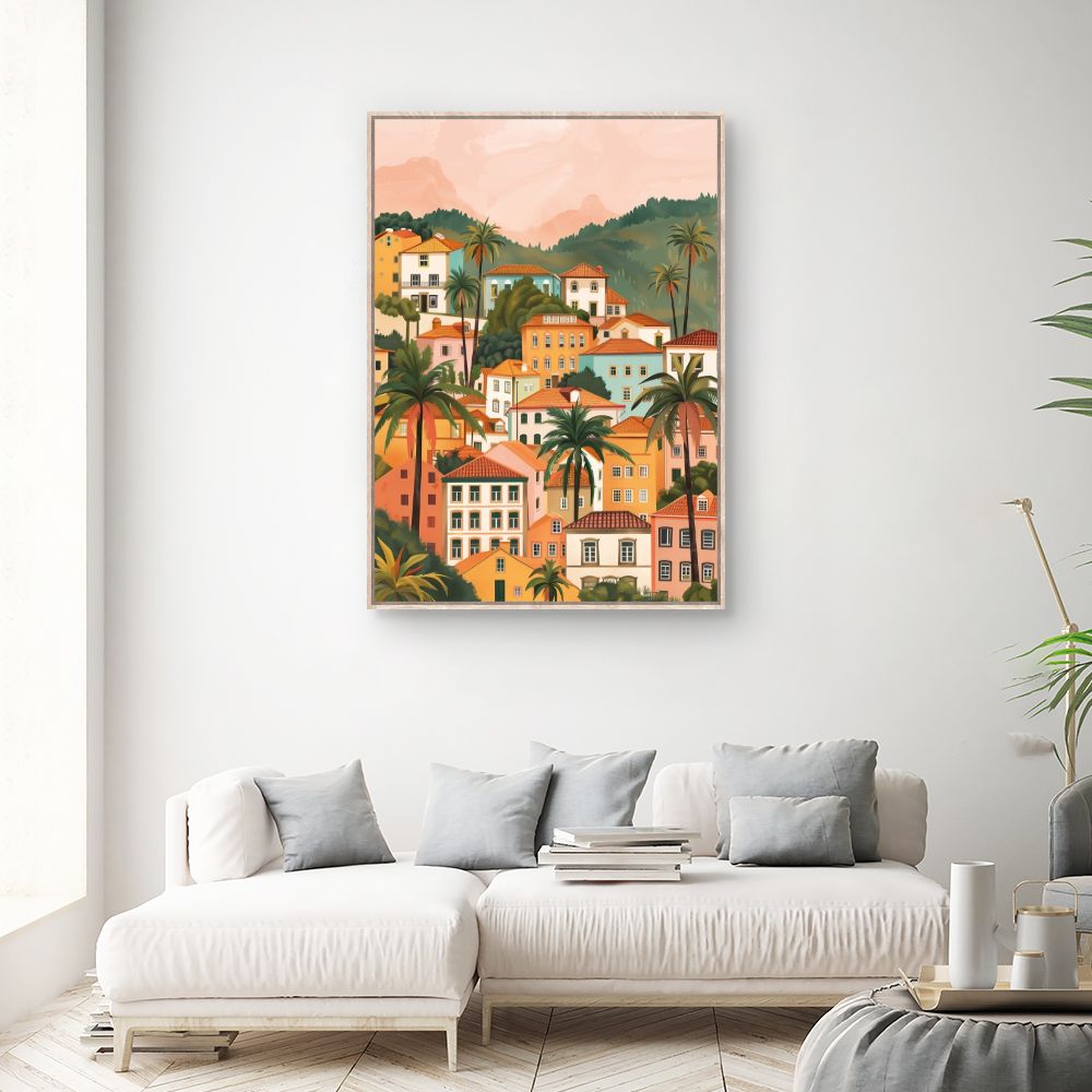 Toile "Village ensoleillé"