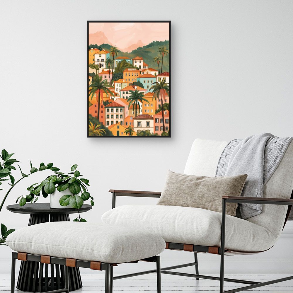 Toile "Village ensoleillé"