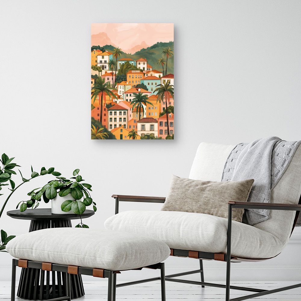 Toile "Village ensoleillé"