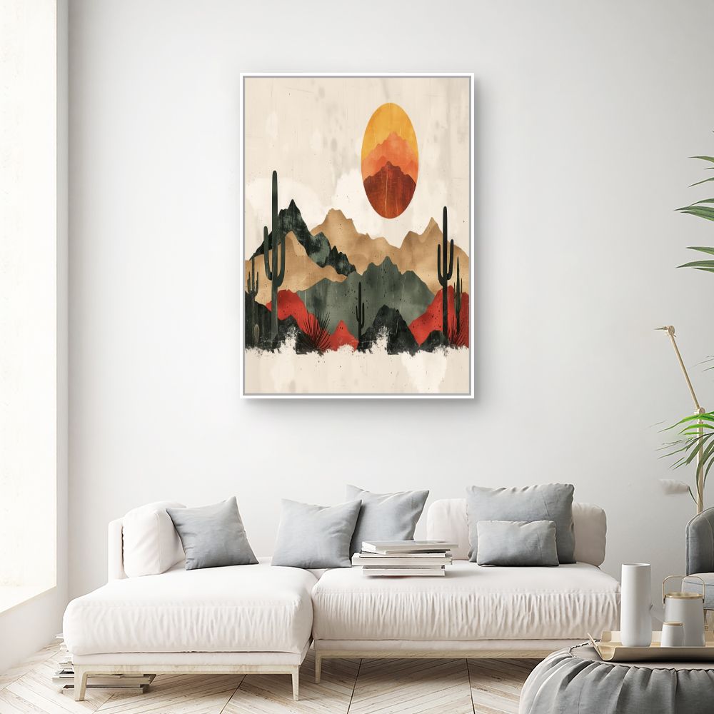 Toile "Désert et montagnes"