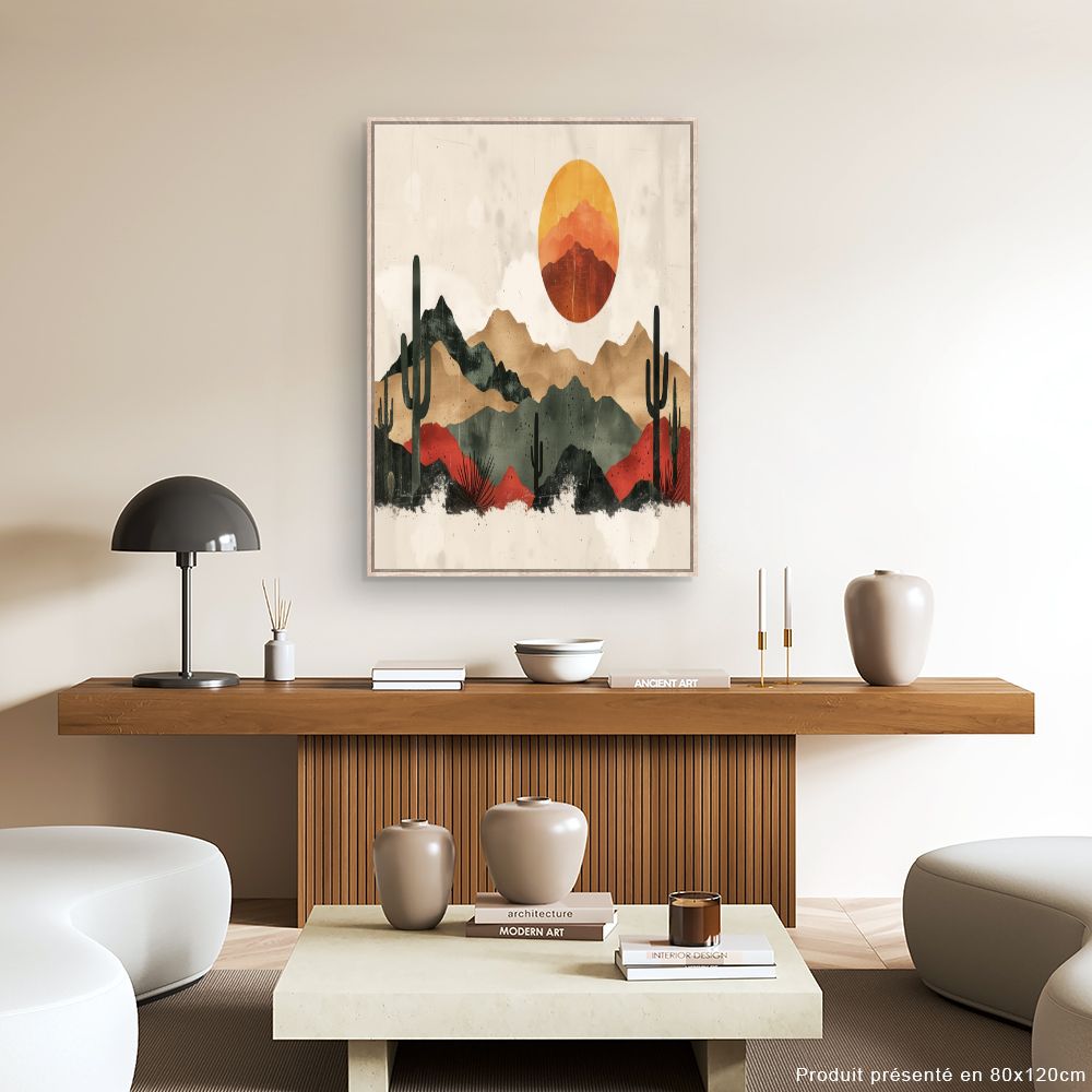 Toile "Désert et montagnes"
