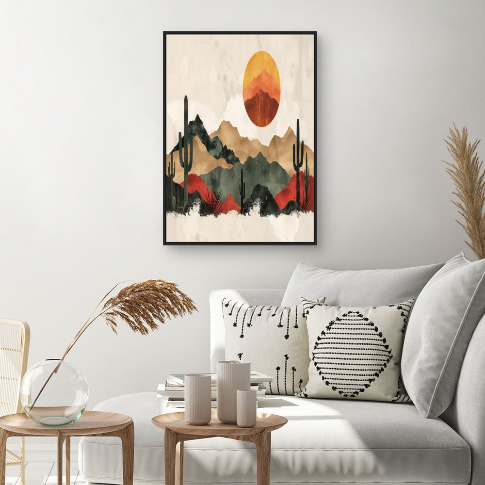 Toile "Désert et montagnes"