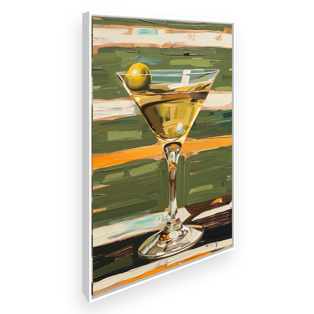 Toile Cocktail élégant – toile cadre blanc (slide 2)
