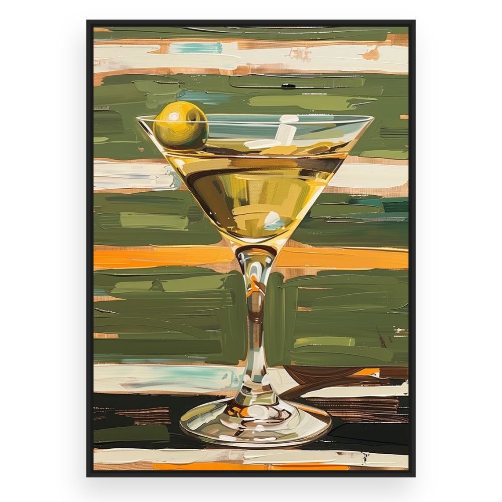 Toile Cocktail élégant – toile cadre noir (slide 3)