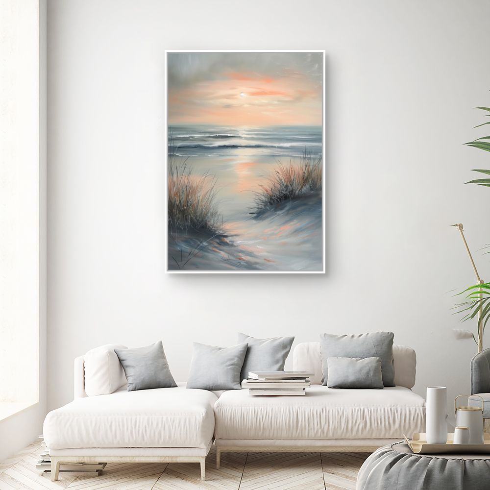 Toile "Coucher de soleil marin"