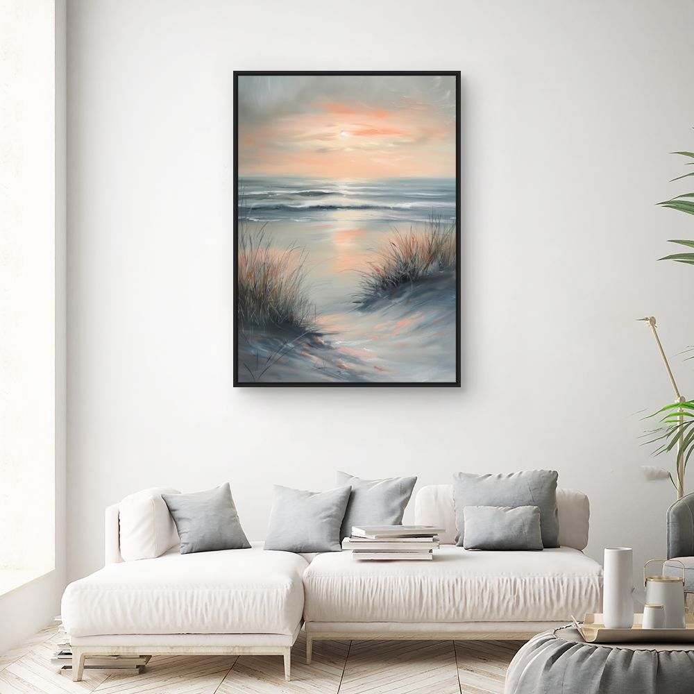 Toile "Coucher de soleil marin"