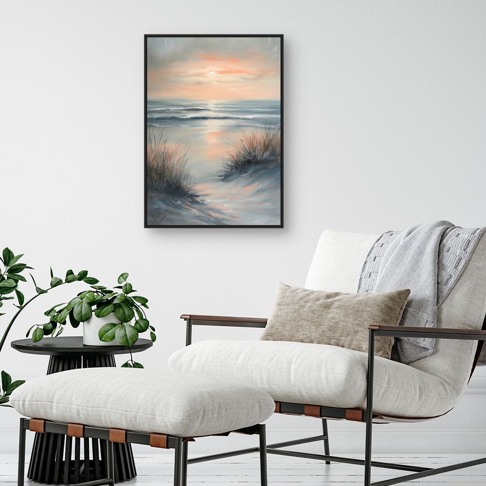 Toile "Coucher de soleil marin"