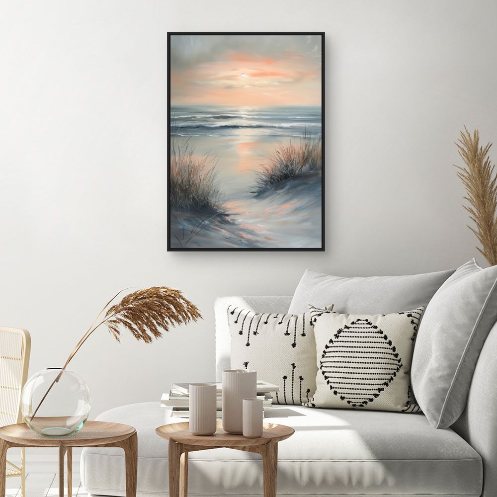 Toile "Coucher de soleil marin"