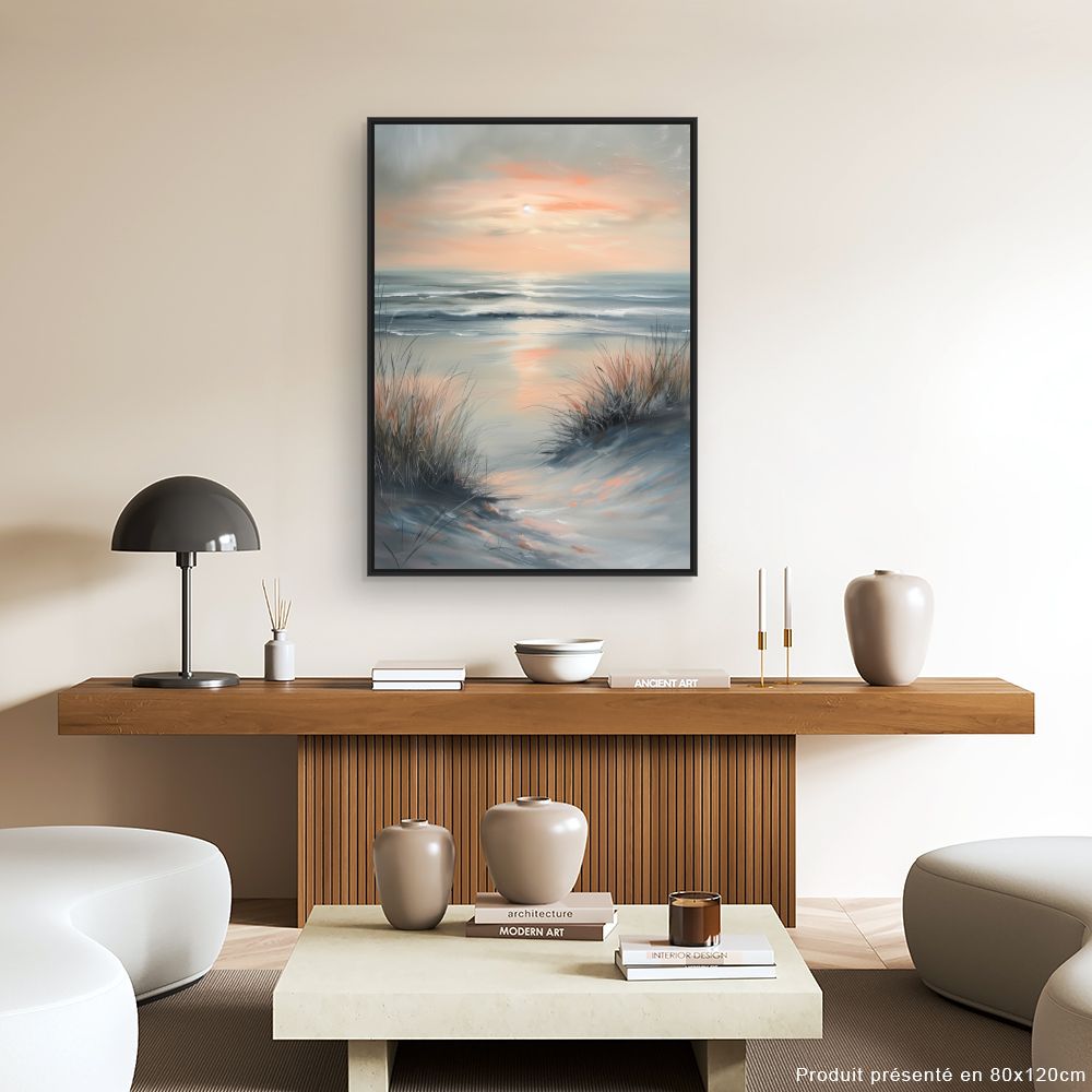 Toile "Coucher de soleil marin"