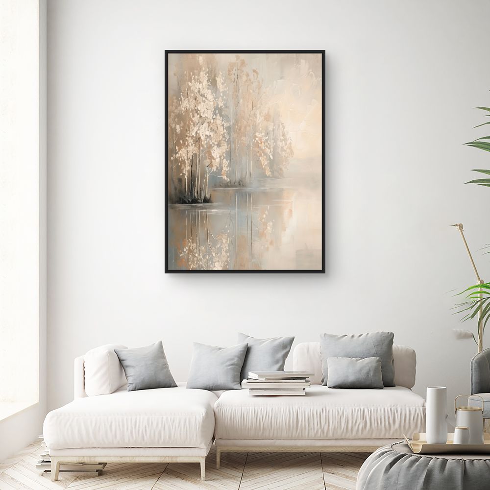 Toile "Arbres au bord de l'eau"