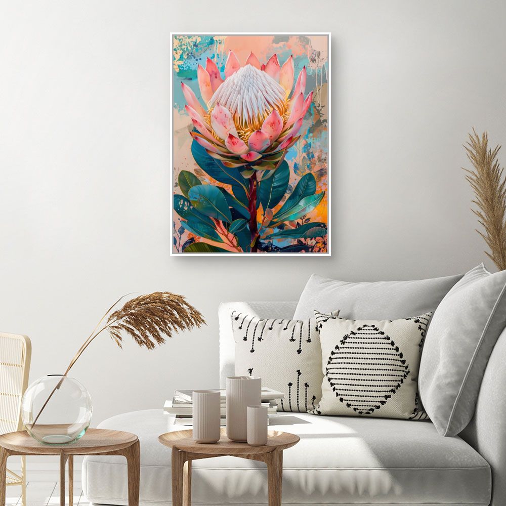 Toile "Fleur éclatante artistique"