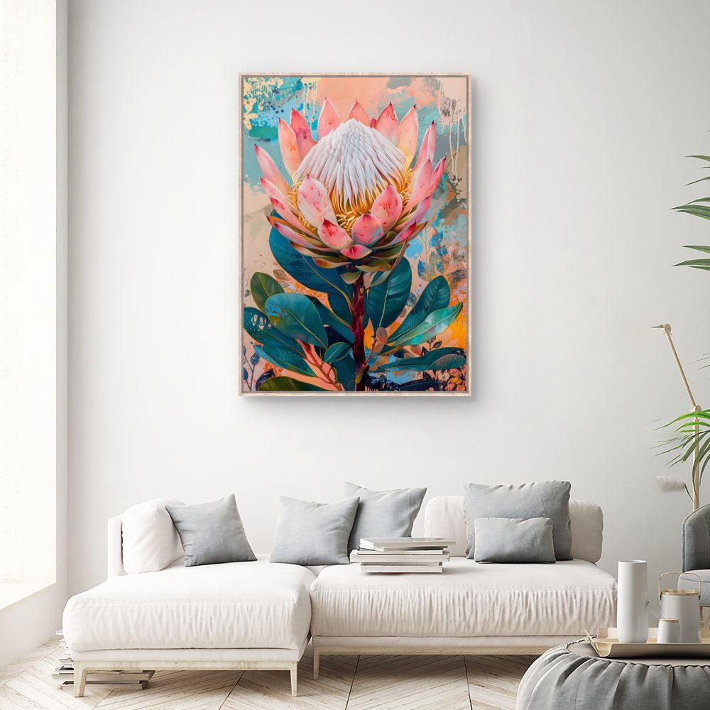 Toile "Fleur éclatante artistique"