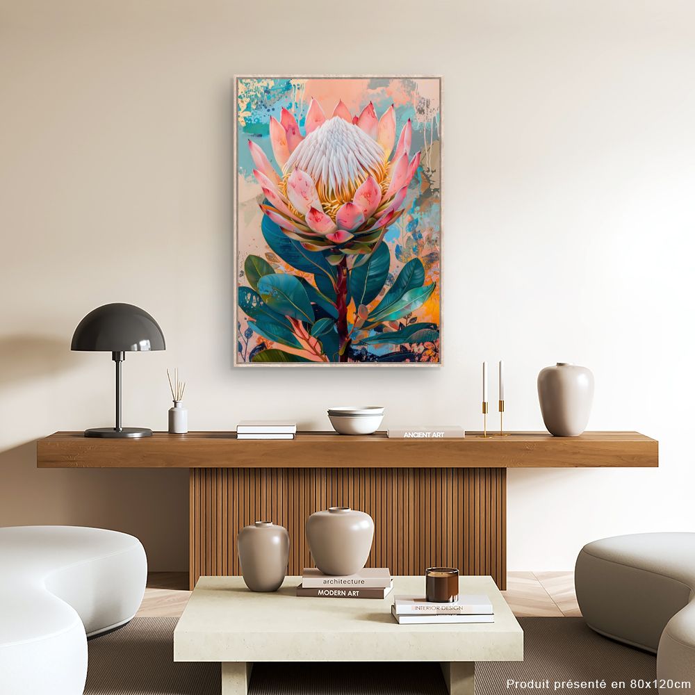 Toile "Fleur éclatante artistique"