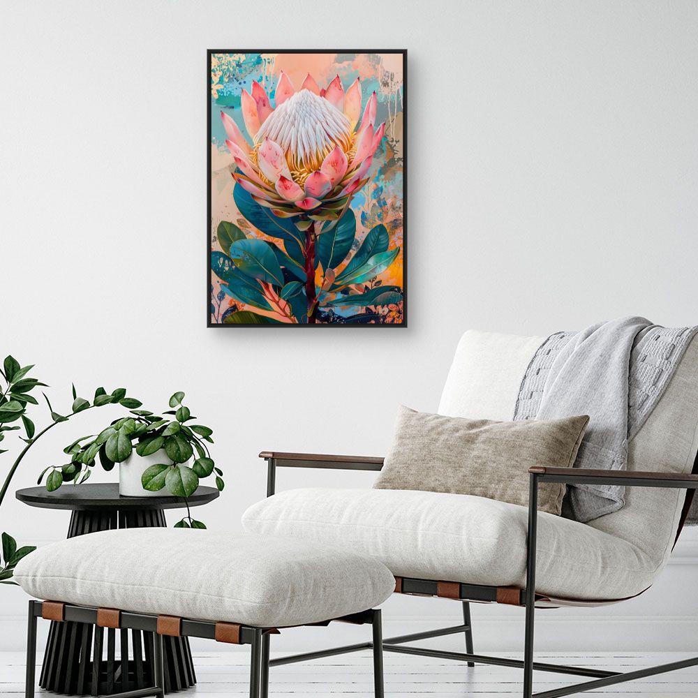 Toile "Fleur éclatante artistique"