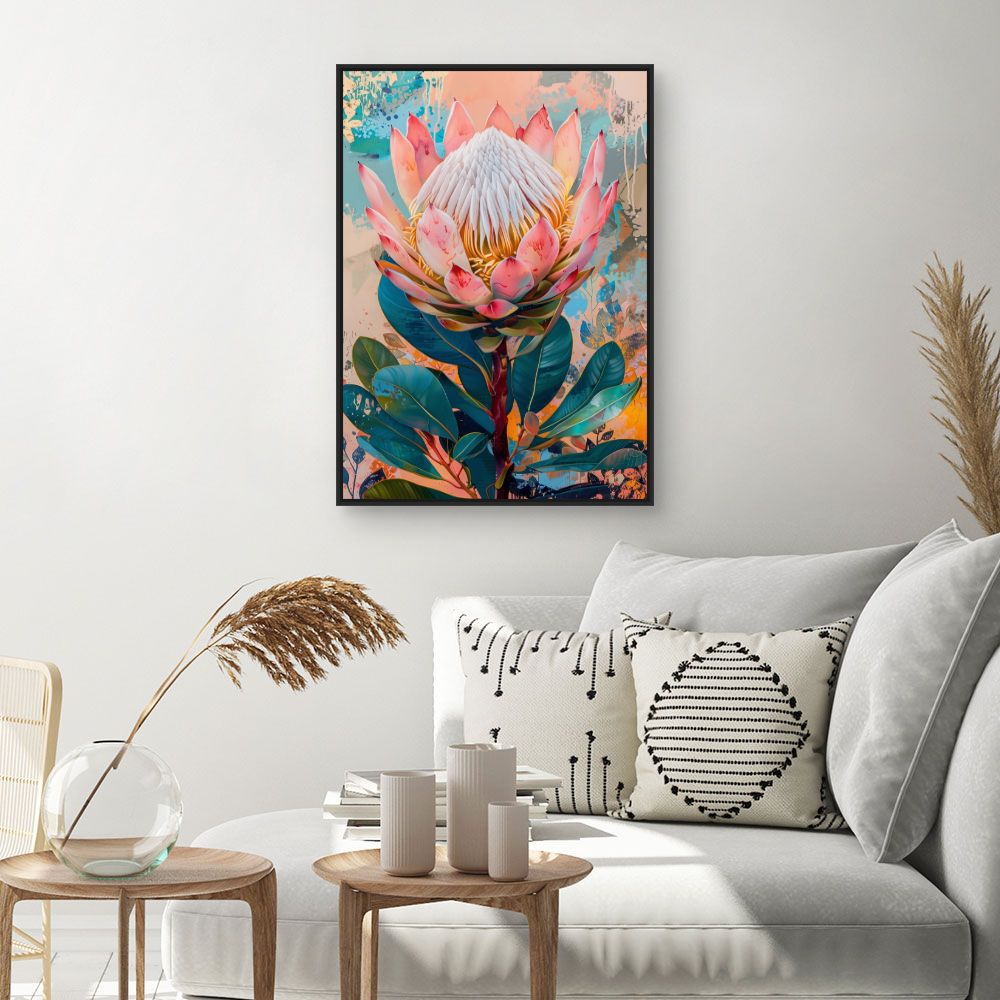 Toile "Fleur éclatante artistique"