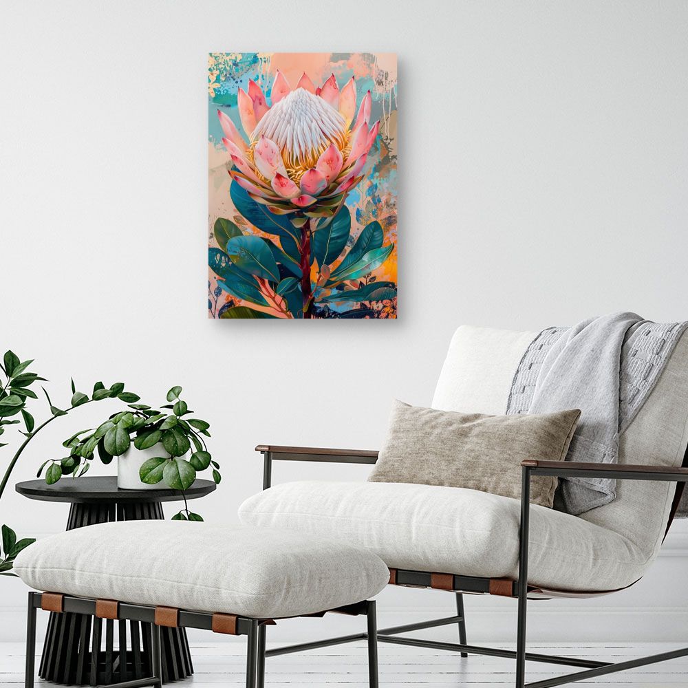 Toile "Fleur éclatante artistique"