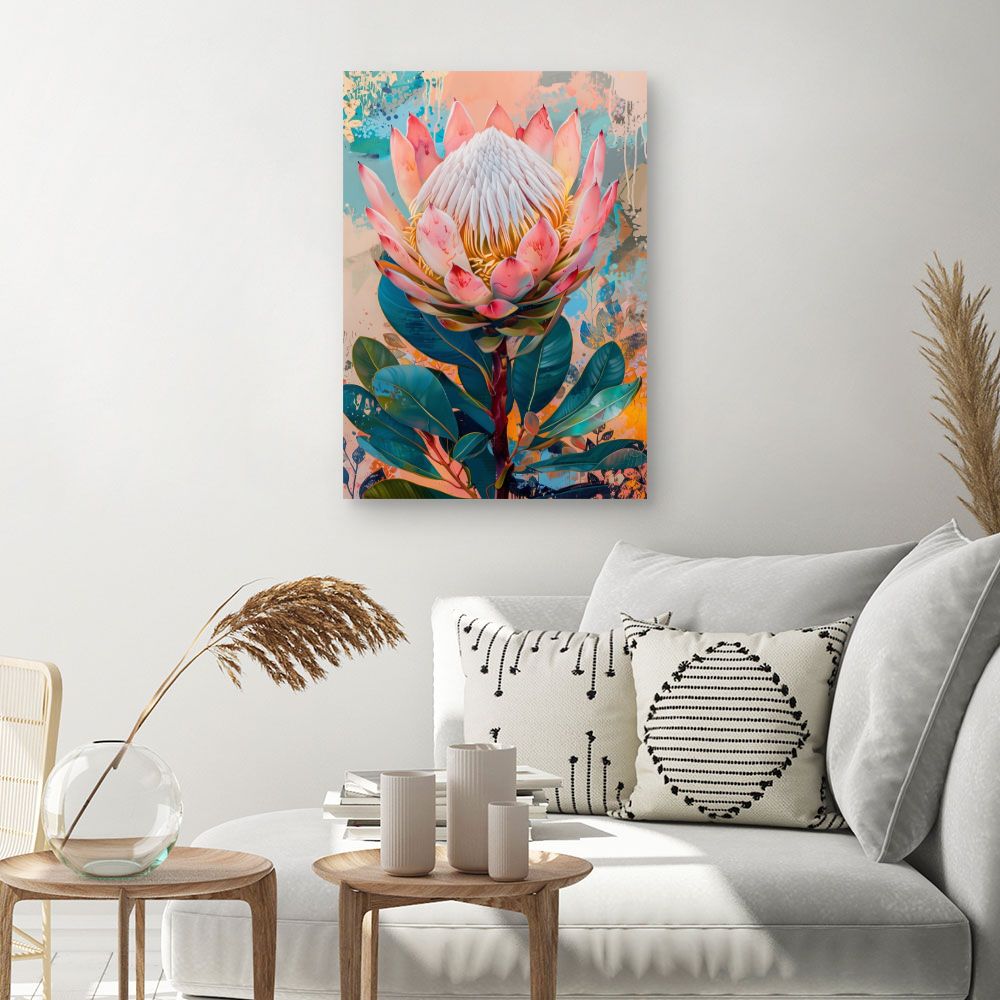 Toile "Fleur éclatante artistique"