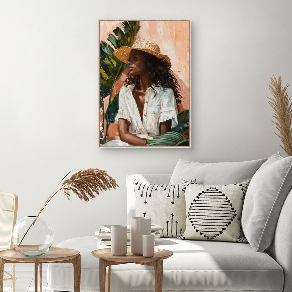 Toile Élégance estivale chic – toile cadre naturel (slide 1, 60×90)