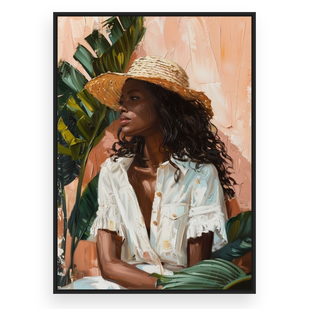 Toile Élégance estivale chic – toile cadre noir (slide 3)