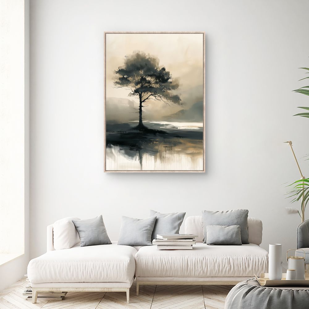 Toile "Arbre solitaire fascinant"