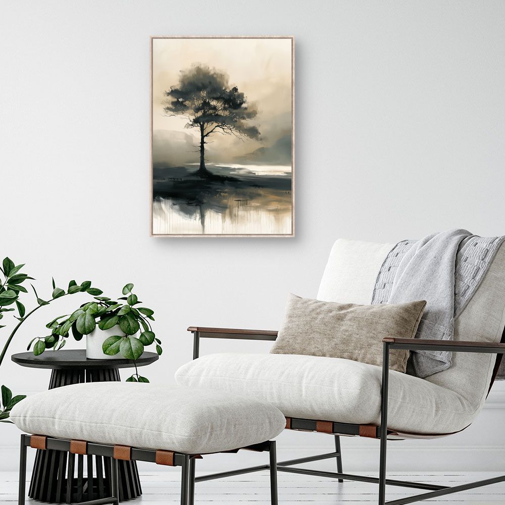 Toile "Arbre solitaire fascinant"