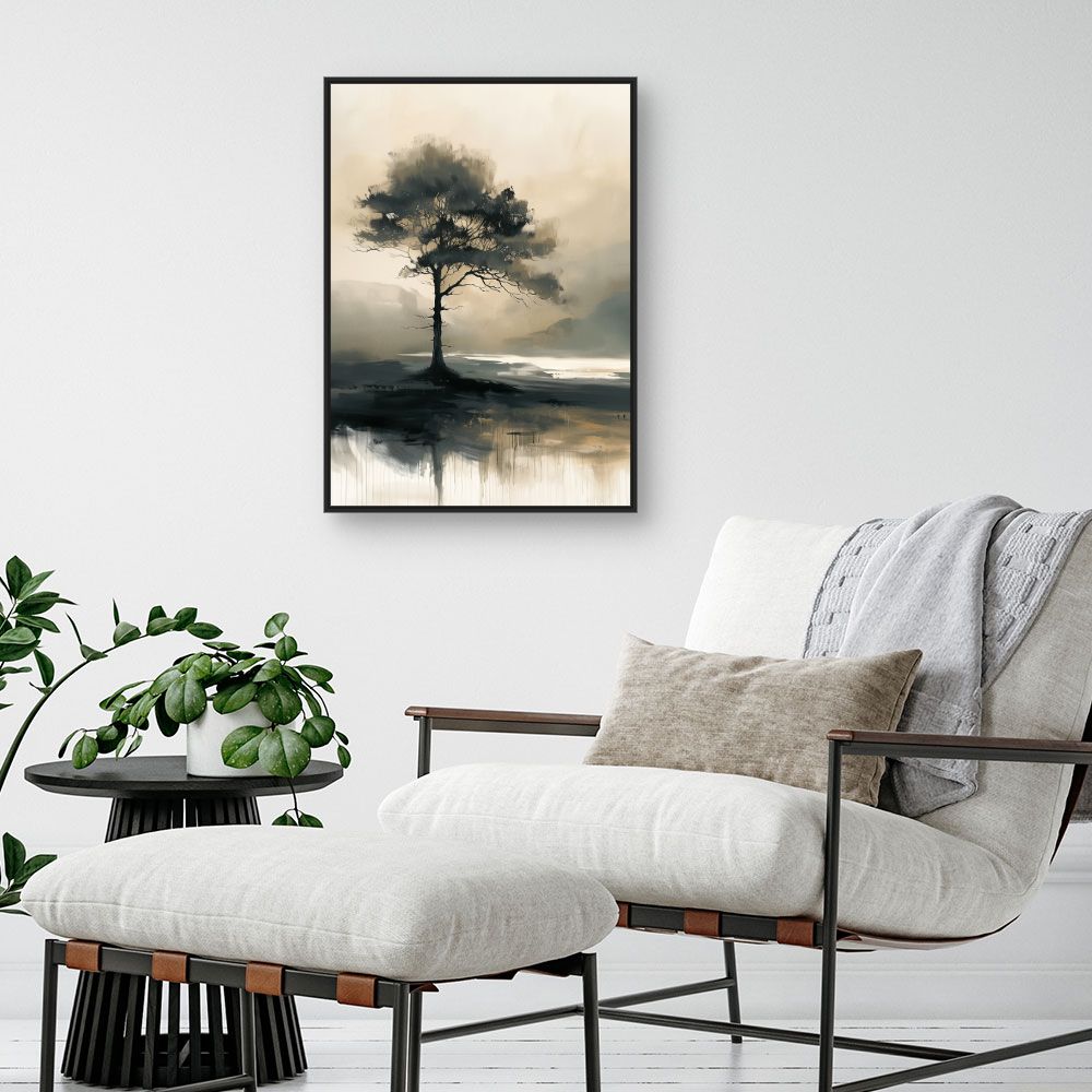 Toile "Arbre solitaire fascinant"