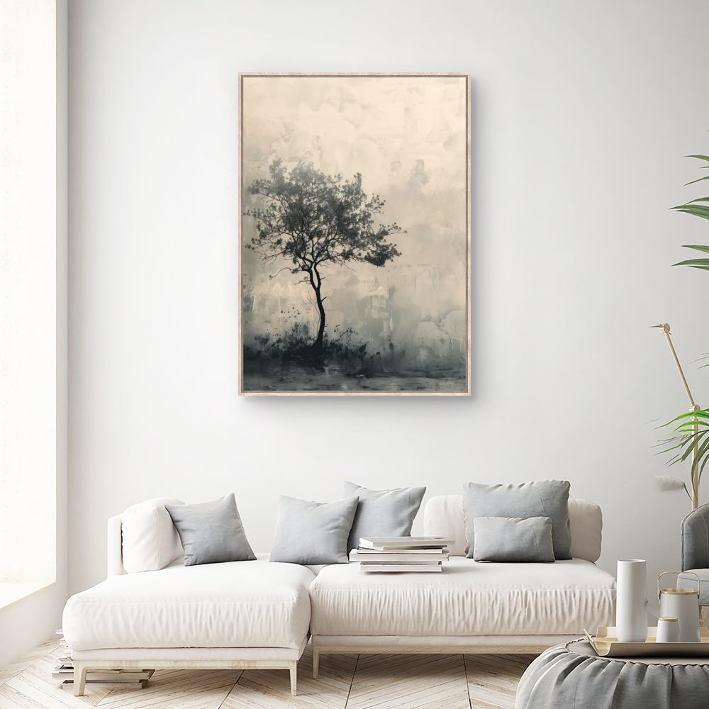 Toile "Arbre solitaire élégant"