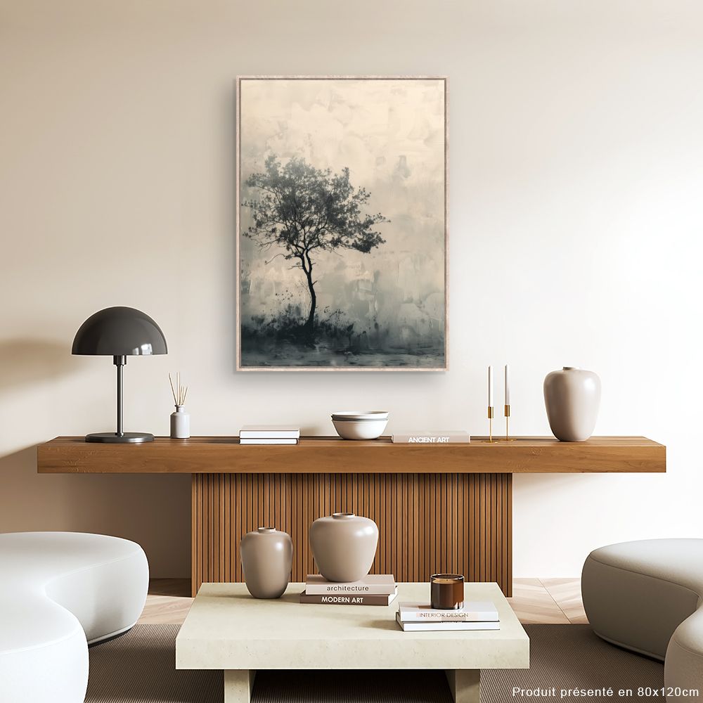 Toile "Arbre solitaire élégant"