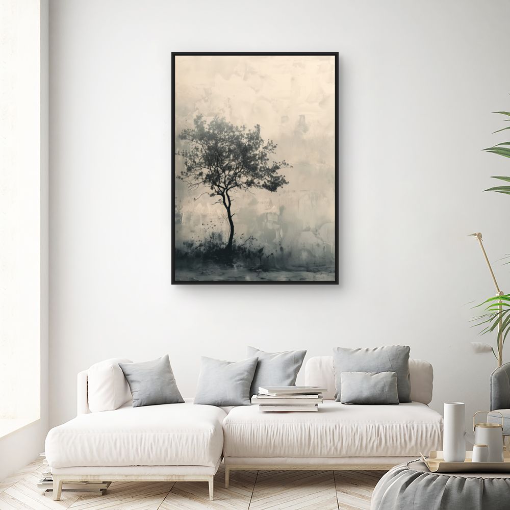 Toile "Arbre solitaire élégant"