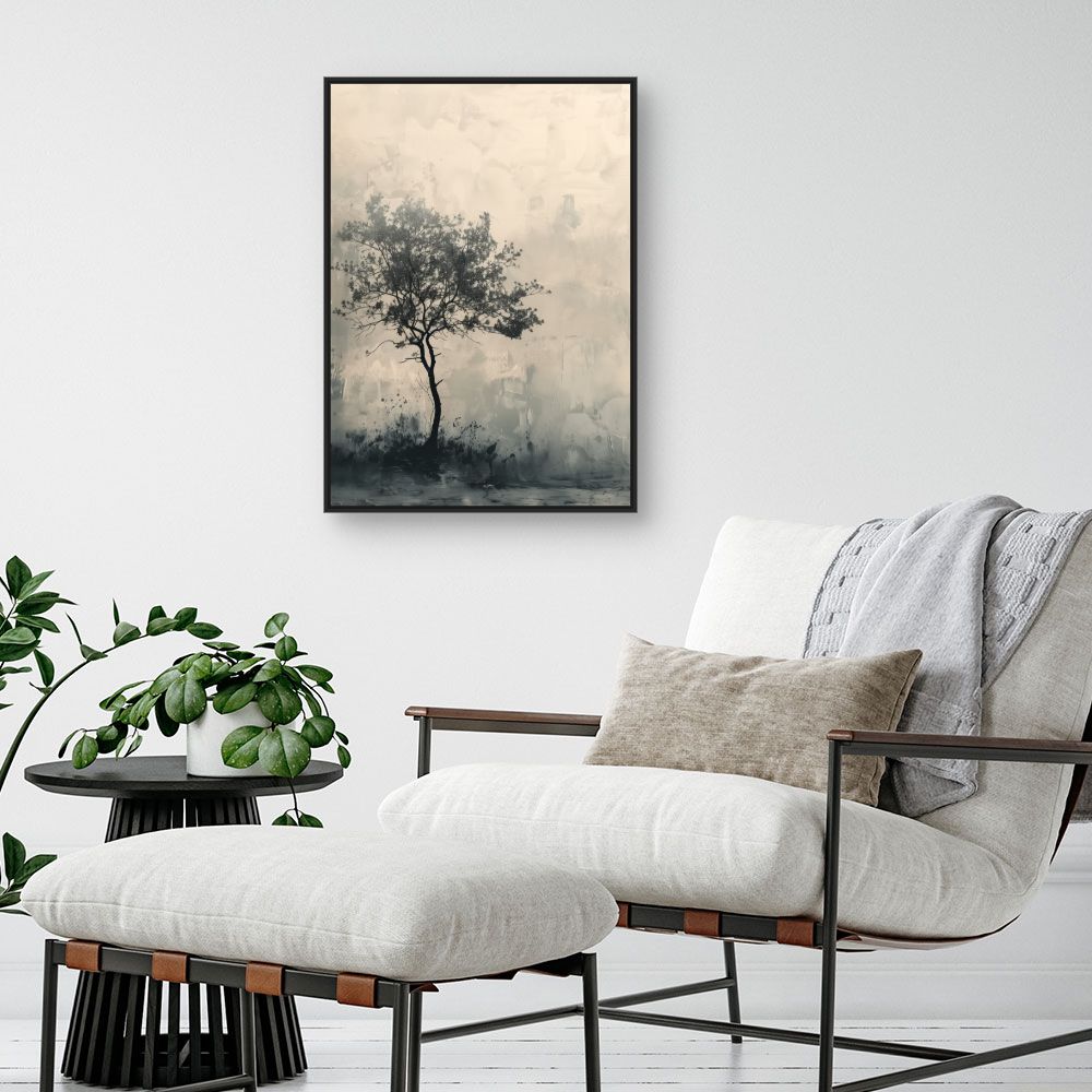 Toile "Arbre solitaire élégant"