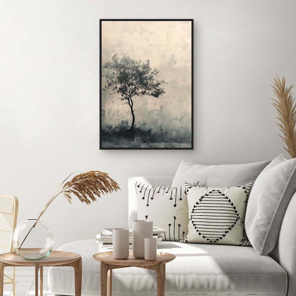 Toile "Arbre solitaire élégant"