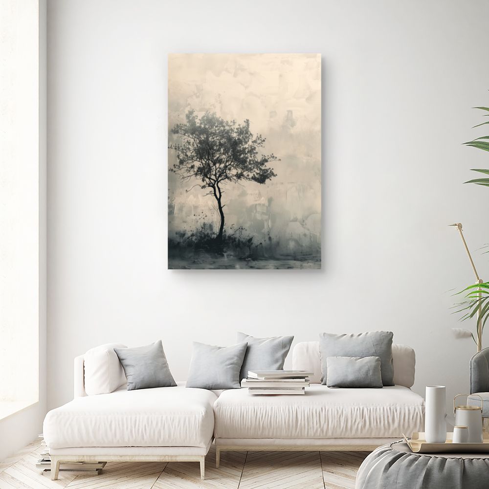 Toile "Arbre solitaire élégant"