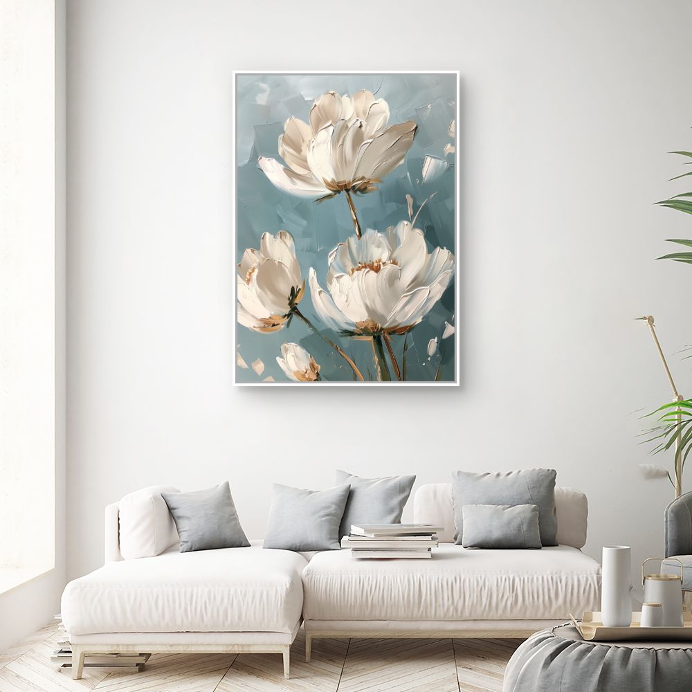 Toile "Fleurs délicates"