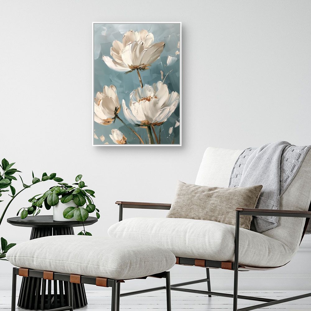Toile "Fleurs délicates"