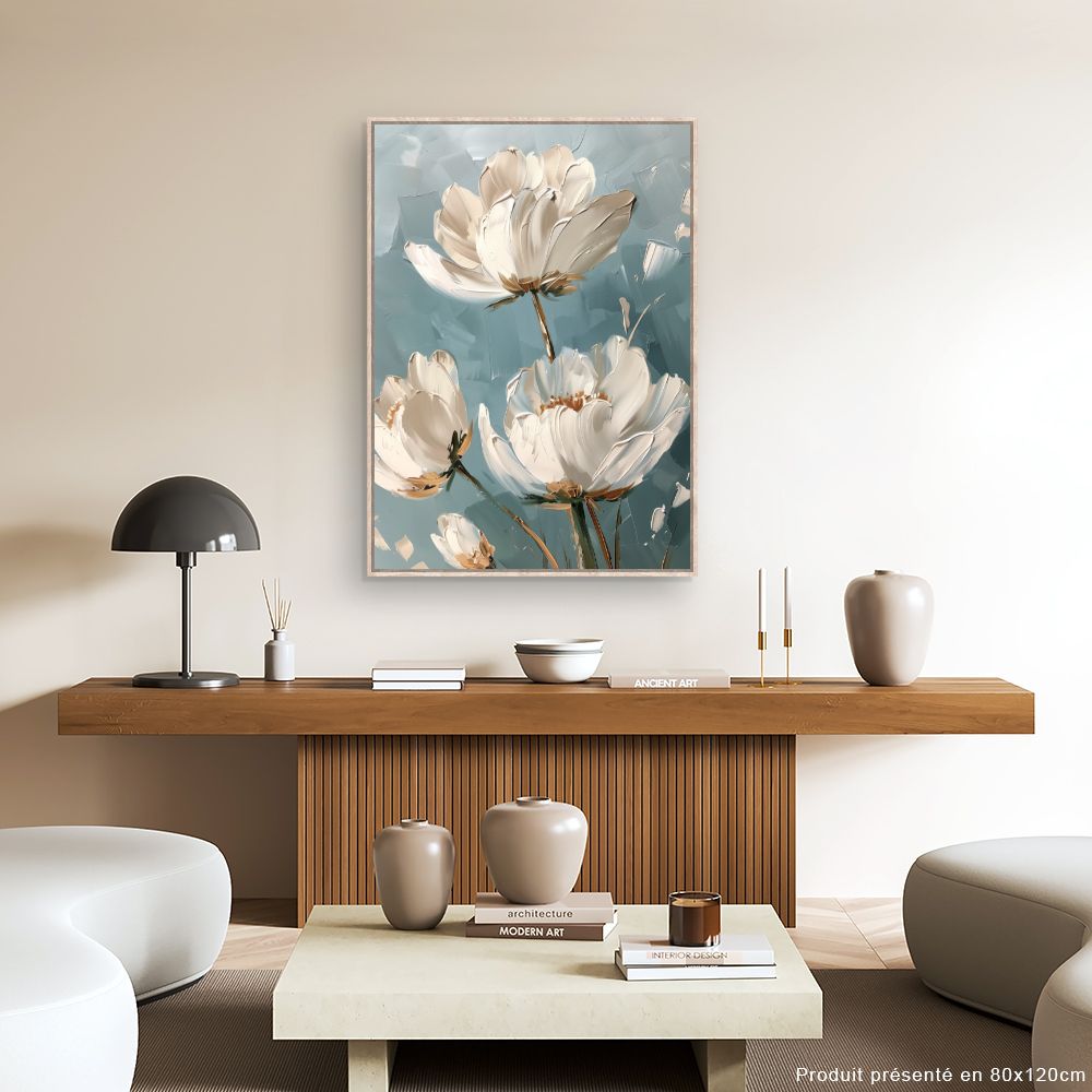 Toile "Fleurs délicates"