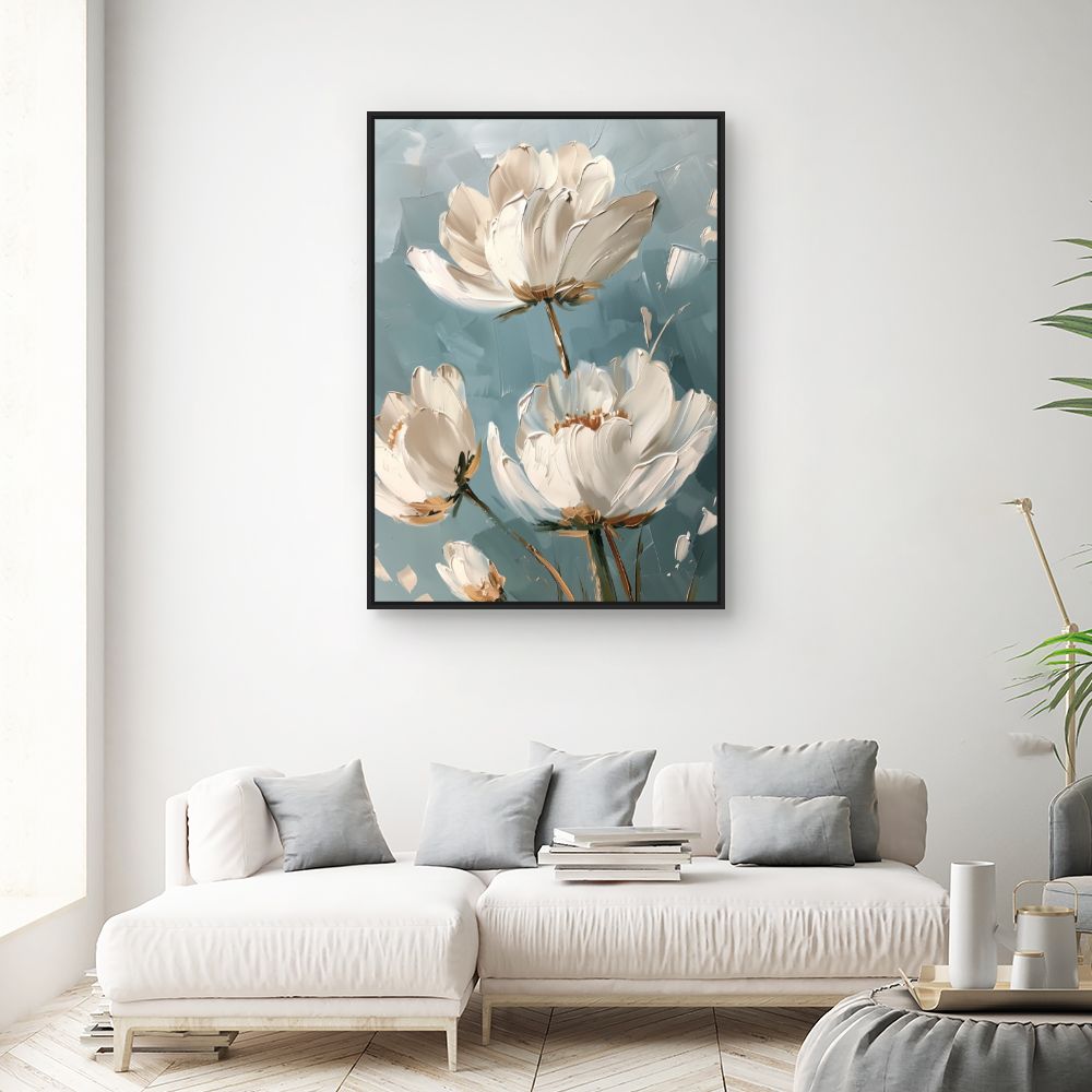 Toile "Fleurs délicates"