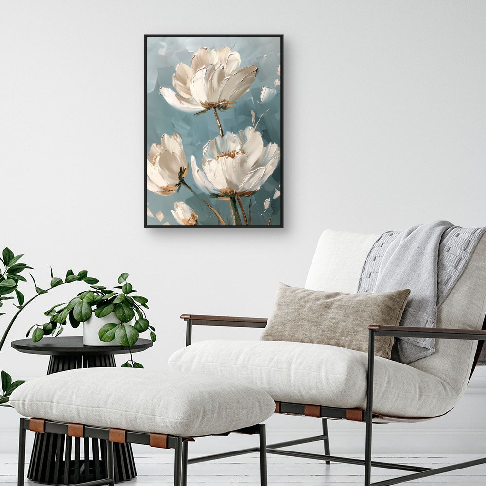 Toile "Fleurs délicates"