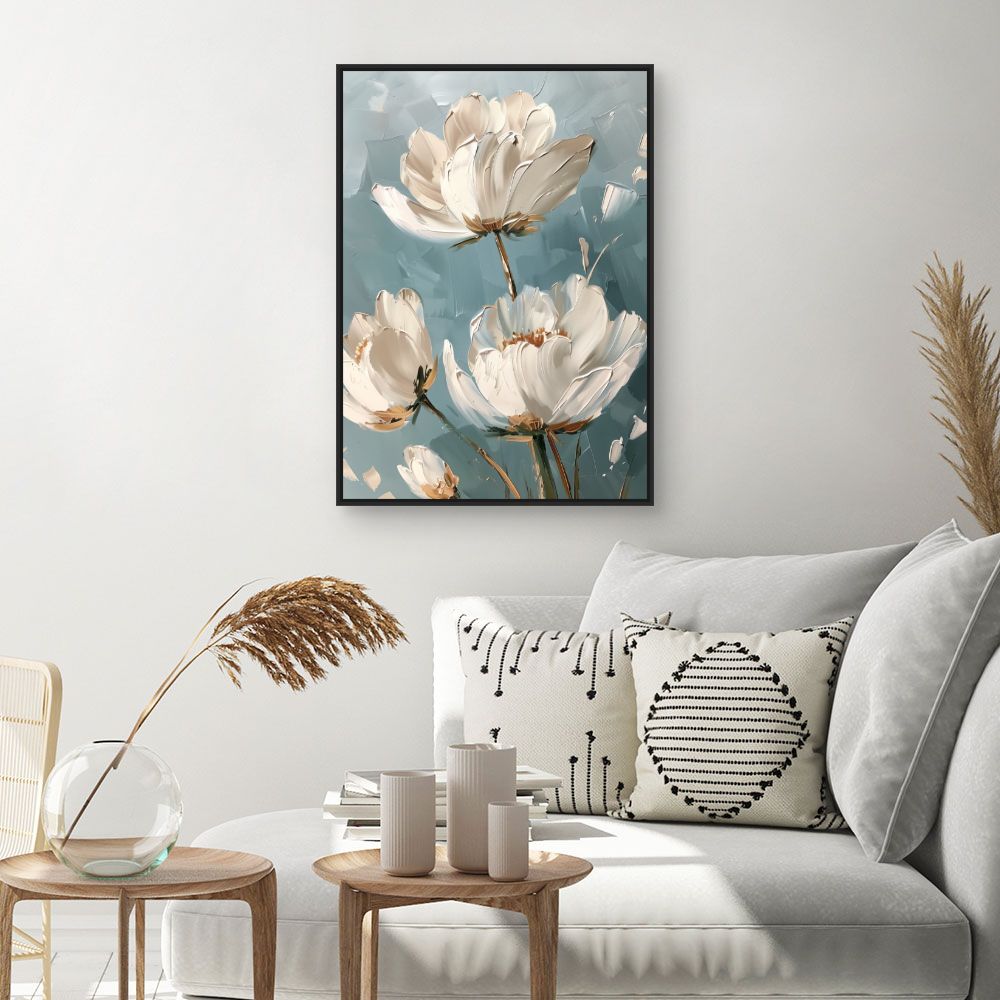 Toile "Fleurs délicates"