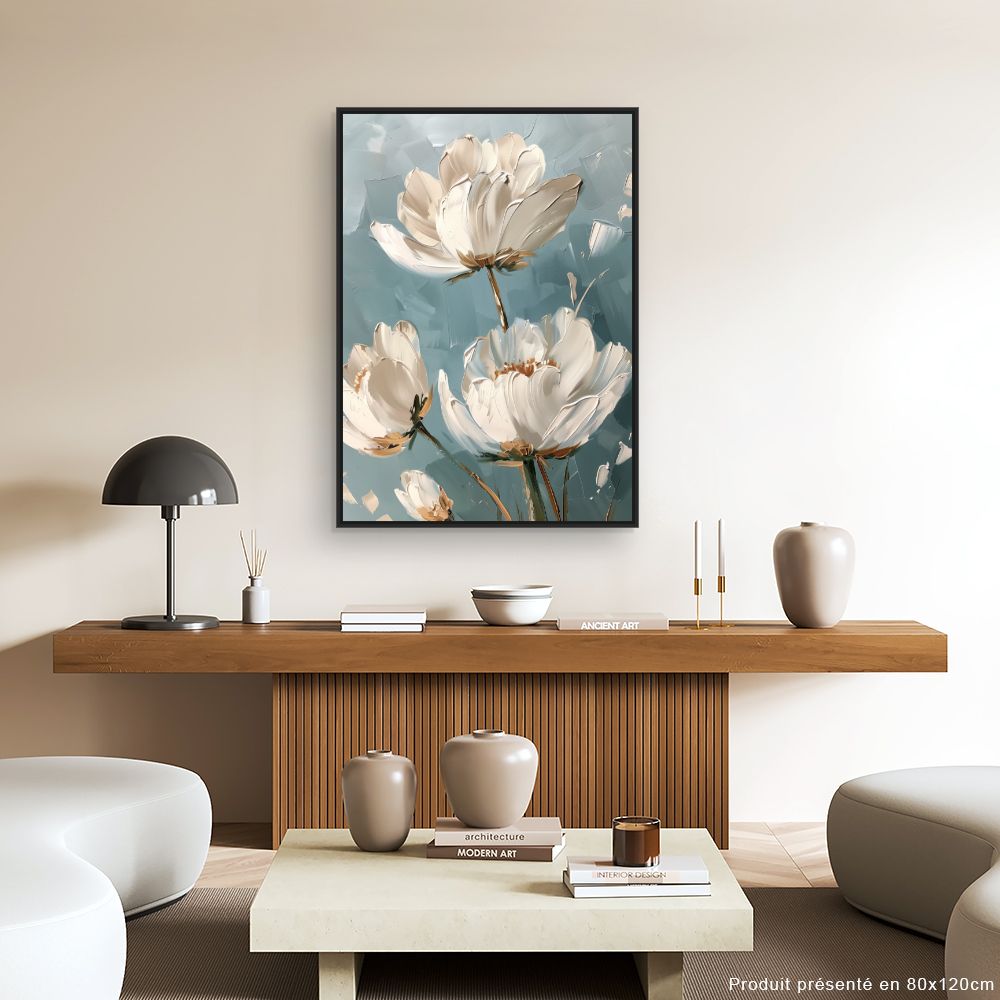 Toile "Fleurs délicates"