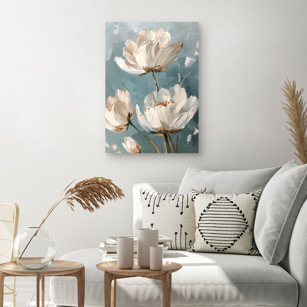 Toile "Fleurs délicates"