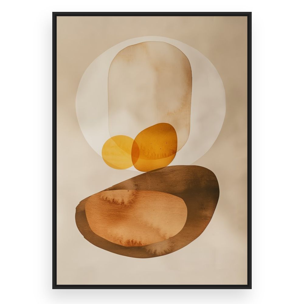 Toile Formes organiques apaisantes – toile cadre noir (slide 3)