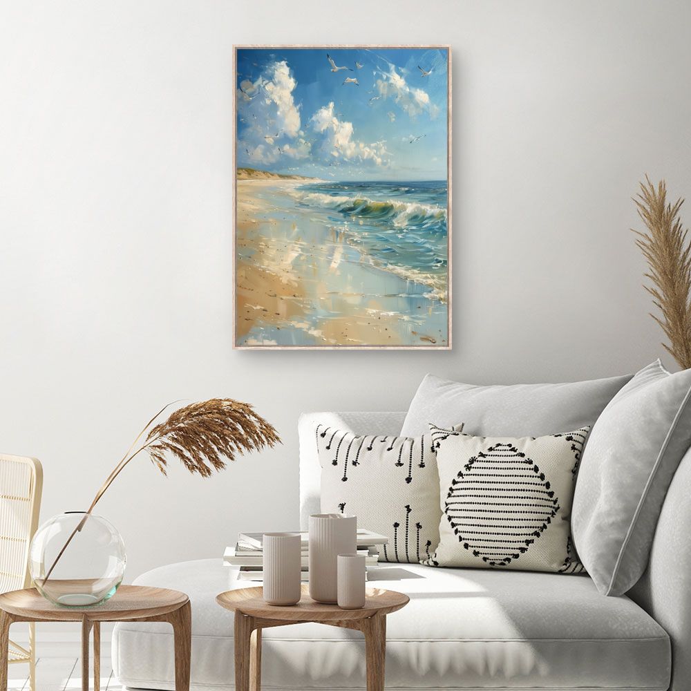 Toile Plage paisible – toile cadre naturel (slide 1, 60×90)